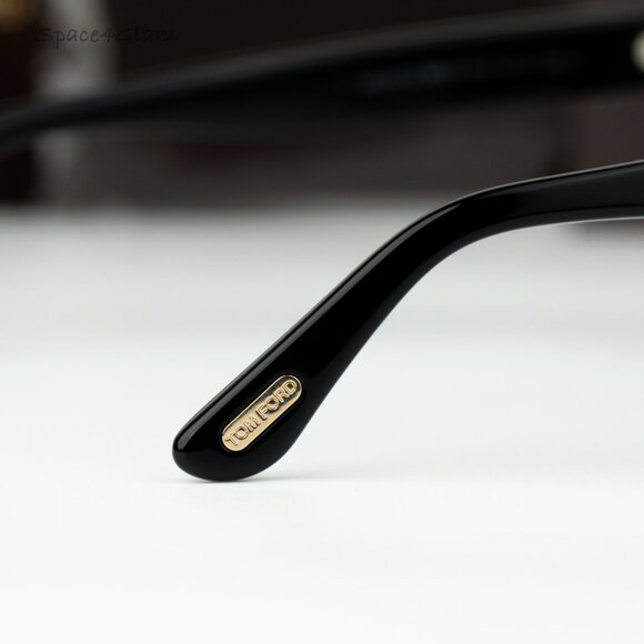 BRAND NEW Tom Ford Women Sunglasses Black Grad Smoke Silver Square FT0614/S 01C - Picture 6 of 11